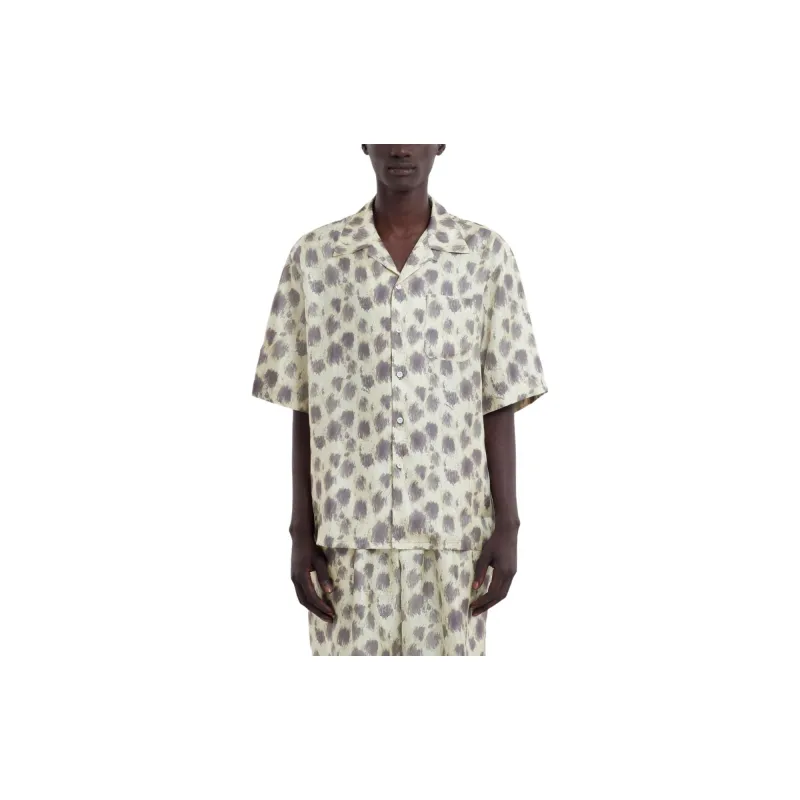 MARNI Crayon Leopard Printed Bowling Shirt-1