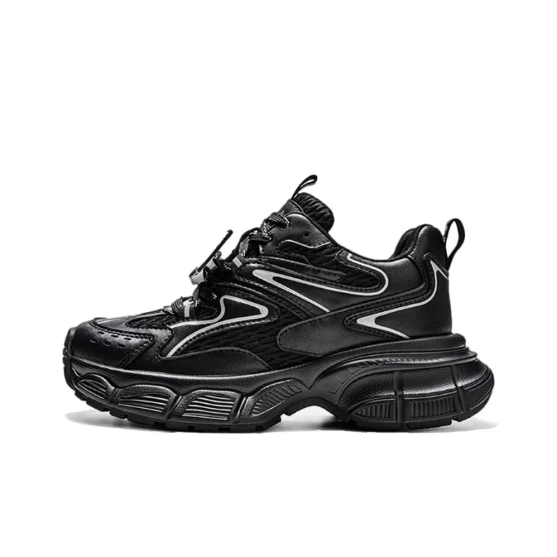 NAUTICA Cushioning Anti-Slip Wear-Resistant Breathable Height Increasing Low-Top Chunky Sneakers Unisex Silver-10