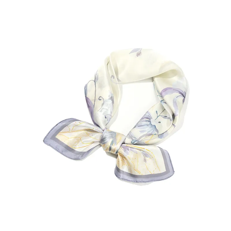 Shanghai Story 100% Mulberry Silk Silk Scarves Women's Patch Bamboo Leaf Flower Gift Box Set-41