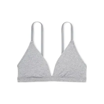 Victoria's Secret PINK Bralettes & Bra Tops Base Cotton Triangle Bralette/MHG Bra Women's Medium Gray