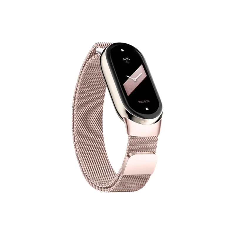 FZRT Xiaomi Compatibility Watch Band Quick Release Integrated Metal Beige Blue Magnetic Steel Band Metal-6