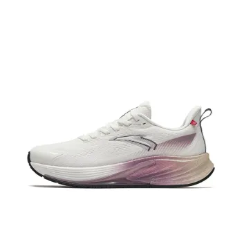 Anta Cushioning Wear Resistant Low Top Nitrogen Technology Casual Running Shoes Women's White Purple