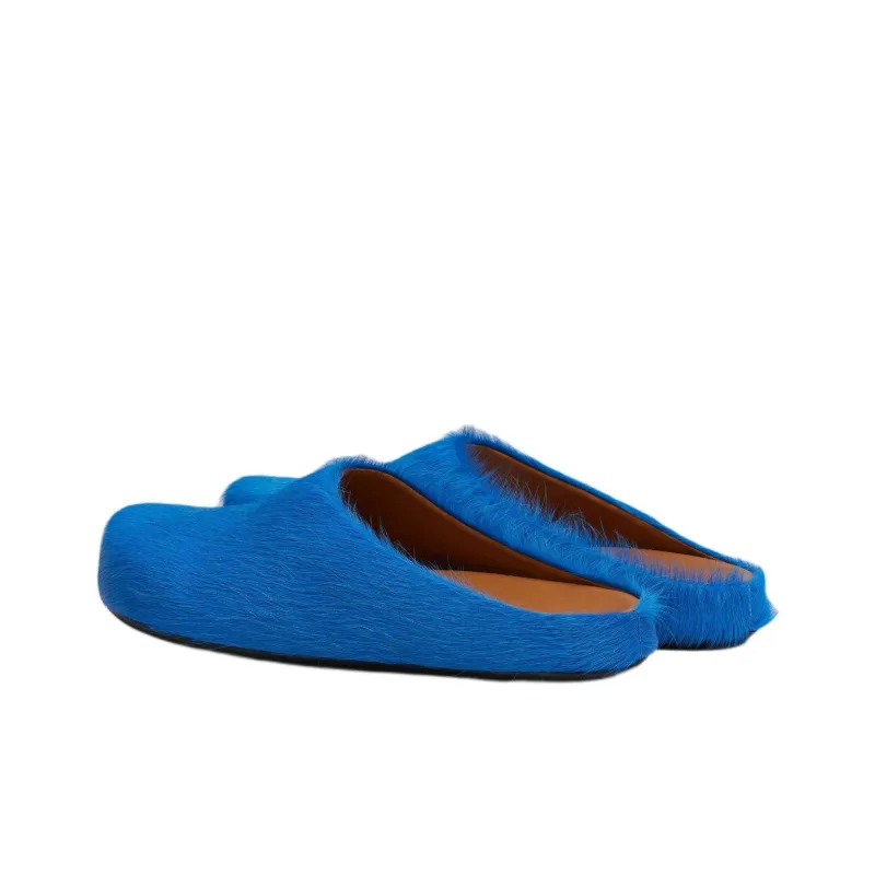 MARNI Round Toe Slip-On Slippers-4