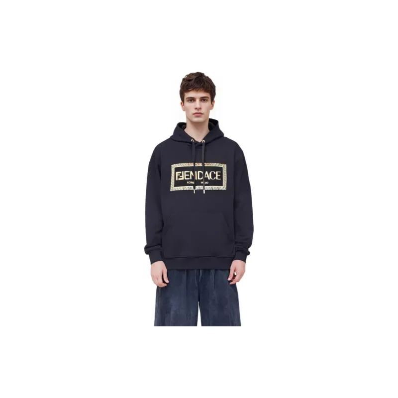 FENDI FENDI X VERSACE Sweatshirt Men's Black-3