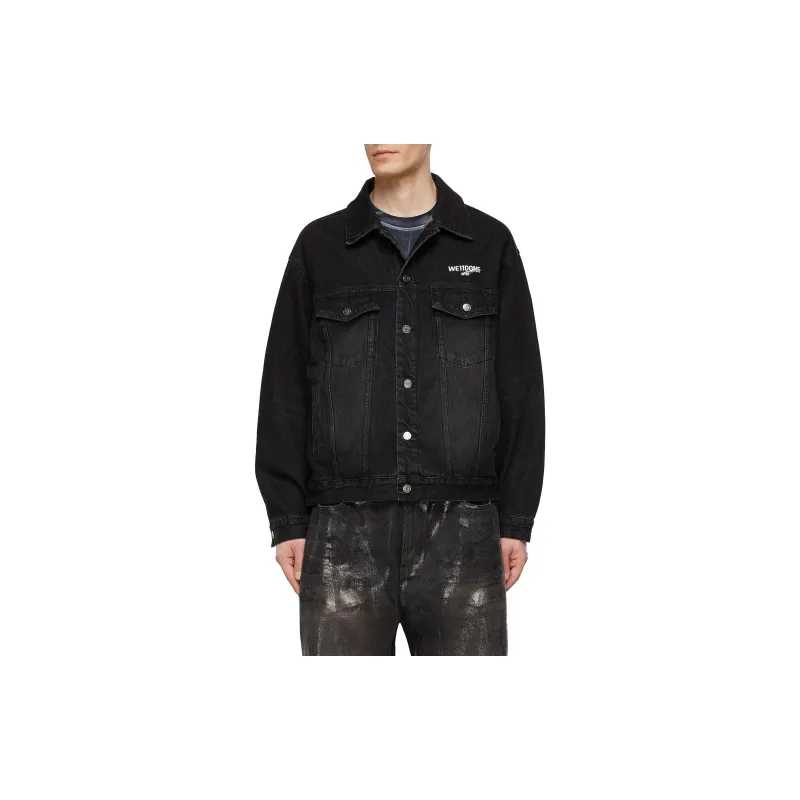 WE11DONE Logo print Denim Jacket-2