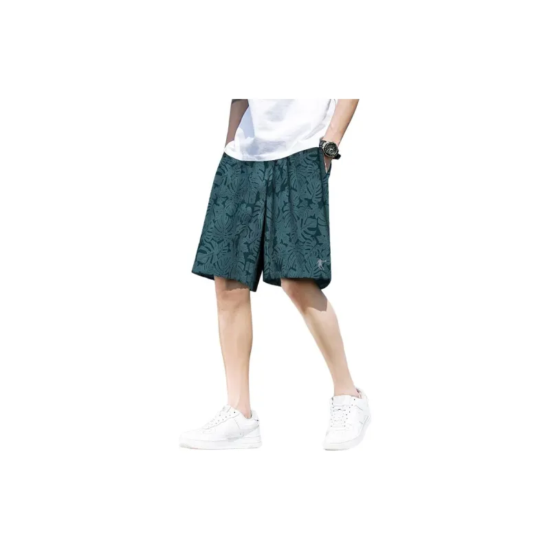 QIAODAN Casual Shorts Men's Gable Green/lime Green-2
