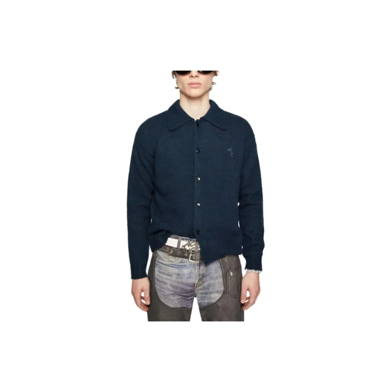 Acne Studios Embroidered-logo Mélange Cardigan-1