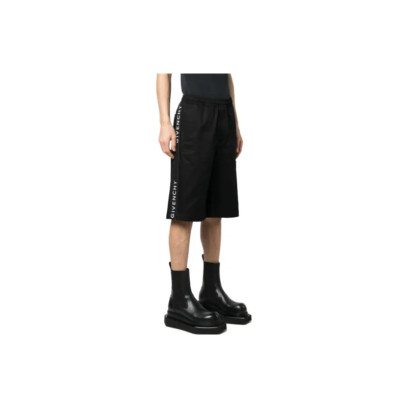 Givenchy Logo Tape Elastic Waist Shorts-3