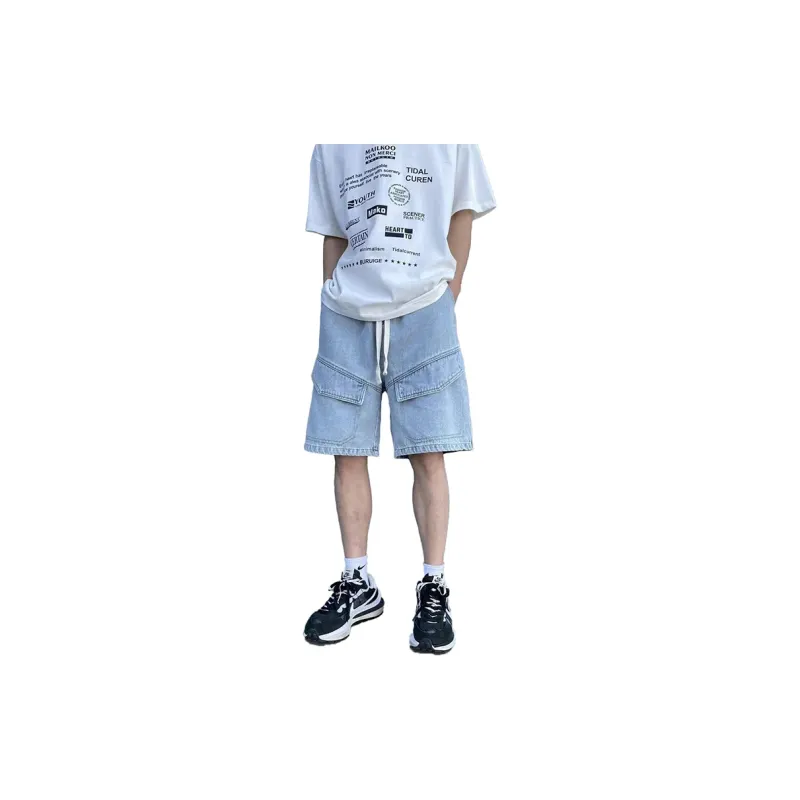 JOSEPH ABBOUD Denim Shorts Unisex Light Blue-2