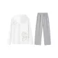 Clothing Set (White Top+Gray Pants)