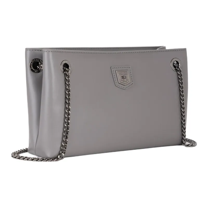 Elisabetta Franchi Polyester With Polyurethane Crossbody Bag, Shoulder Bag Women's Gray-1