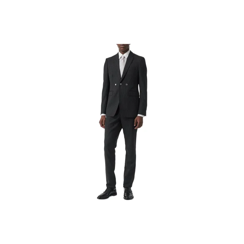 Burberry Pinstriped Wool Trousers-1