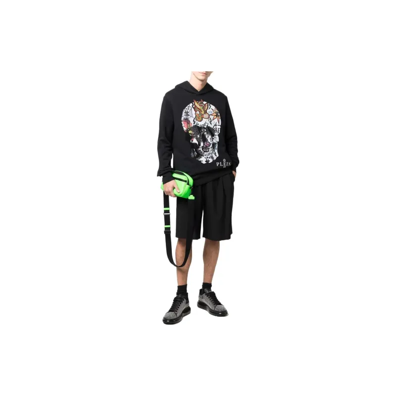PHILIPP PLEIN Skull print Crystal embellished Hoodie-1