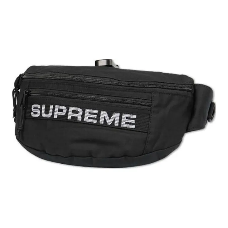 Supreme Nylon With Cotton Shoulder Bag, Crossbody Bag, Fanny Pack Regular Unisex Black-2
