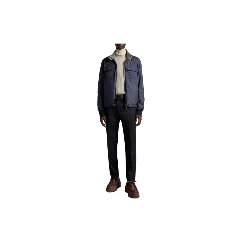 Moncler Jackets Men Navy Blue-1