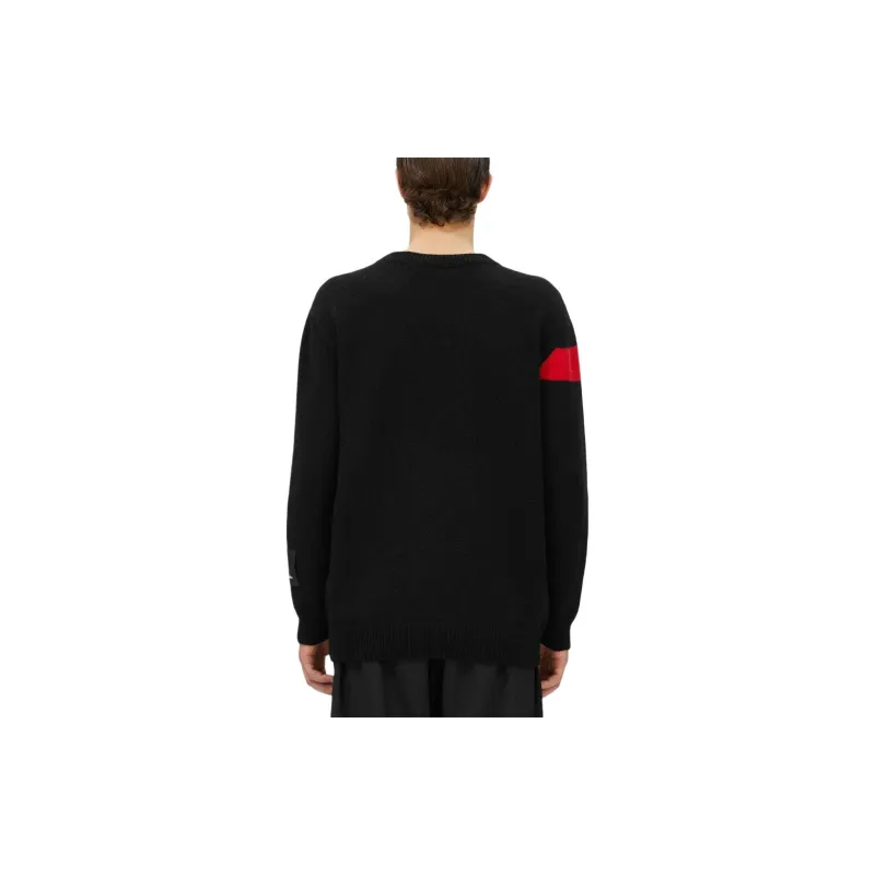 MSGM Logo Appliqué Patched Sleeve Jumper-2