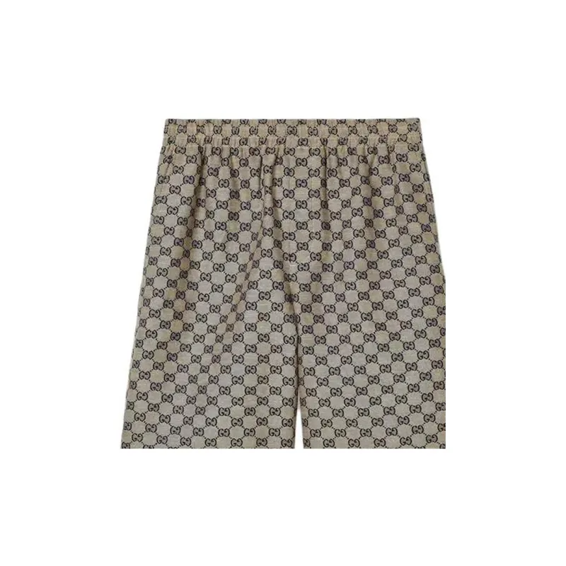 GUCCI Gg Linen Blend Shorts-4