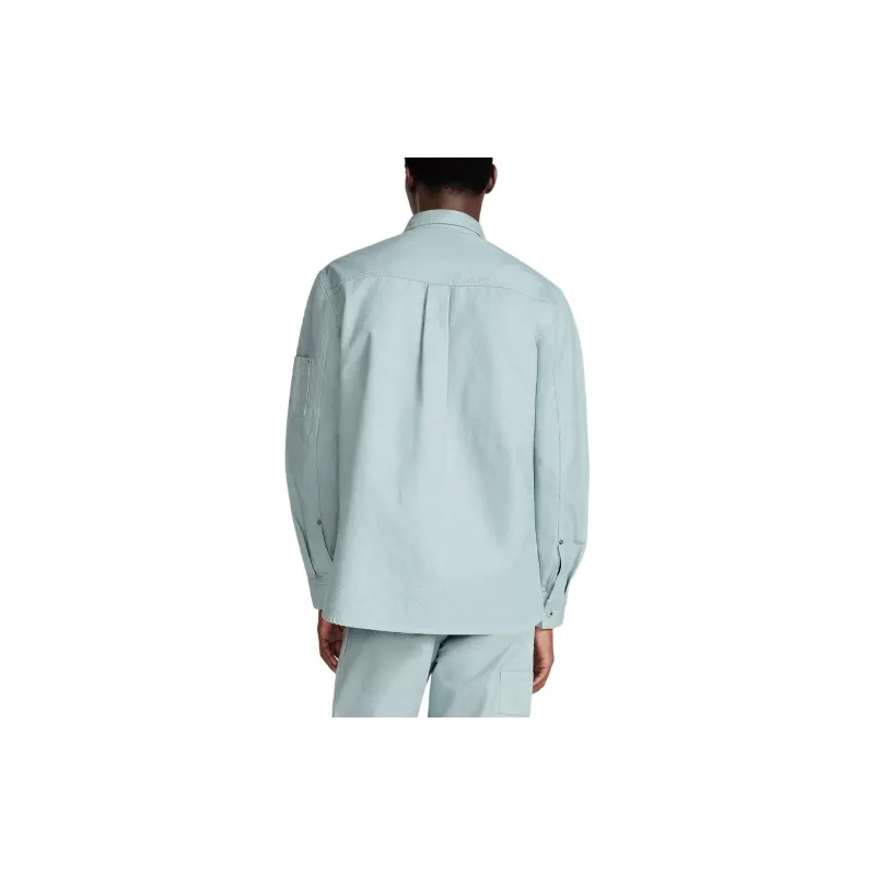 DIOR Logo Embroidered Collared Long Sleeved Shirt-4