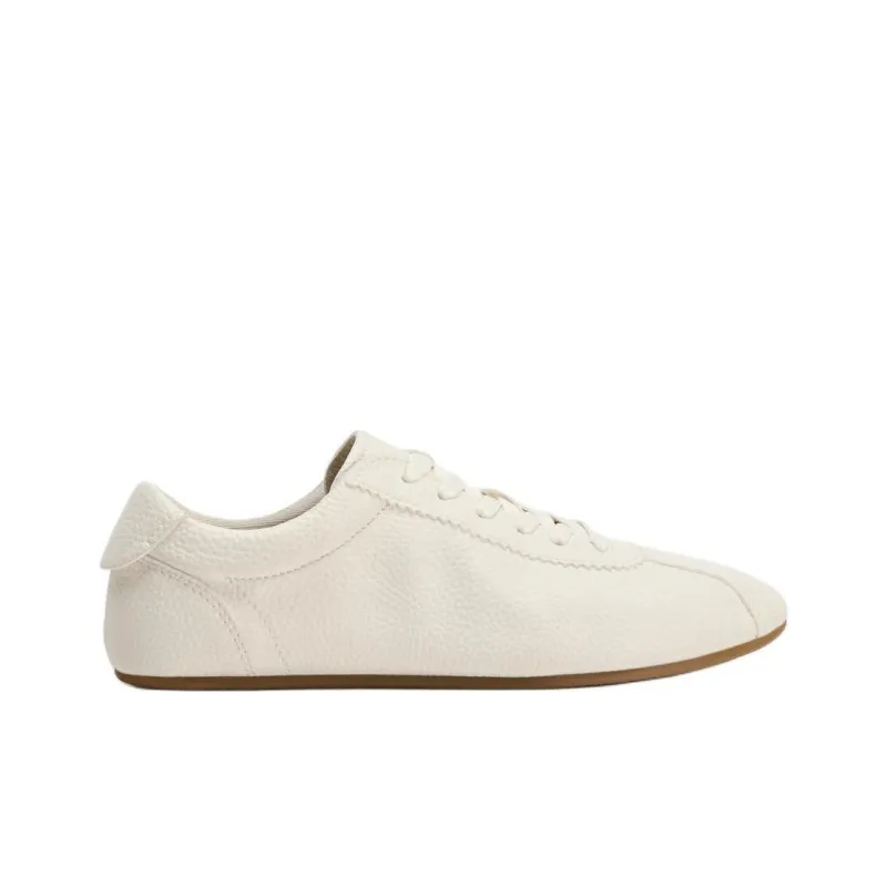 ZARA Low-Top Skateboard Shoes Women's Beige-1