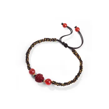 RUOK Reconstructed Cinnabar Jade Bracelet/Anklet Women's