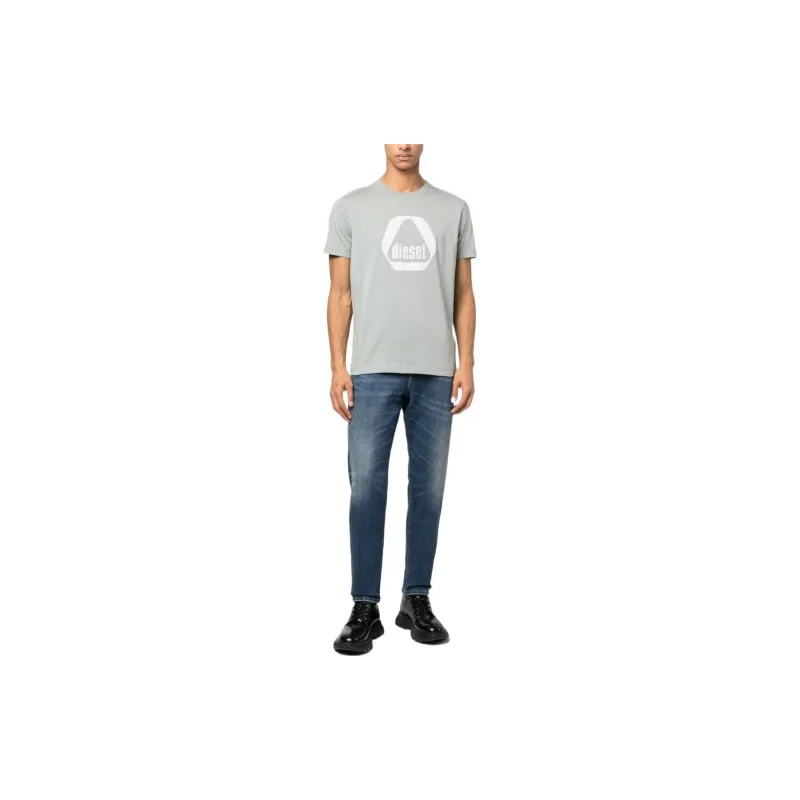 DIESEL SS23 Regular T Shirt Men's Light Green-1