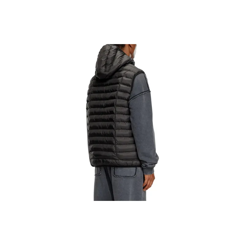 DIESEL W Temple Hooded Puffer Vest-2