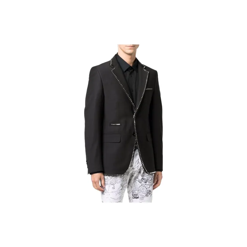 PHILIPP PLEIN Studded-trim Single-breasted Blazer-2