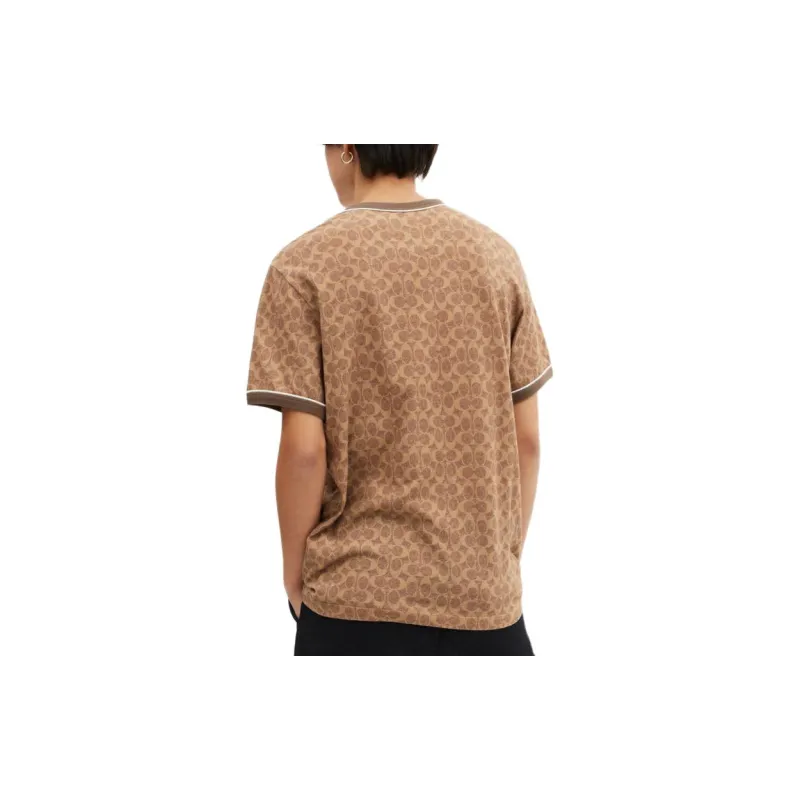 COACH T Shirts Unisex Brown-2