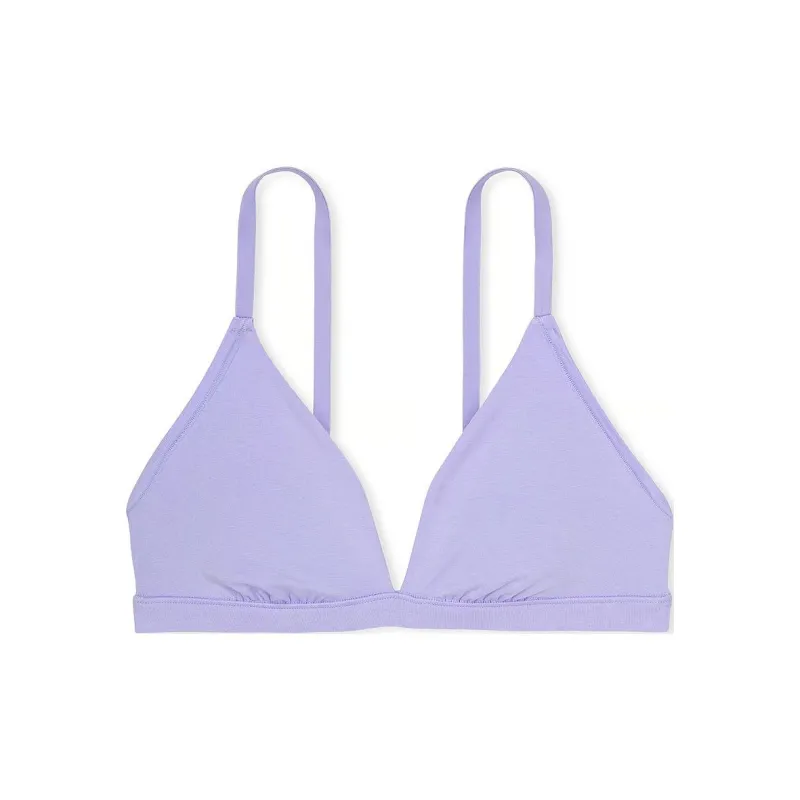 Victoria's Secret PINK Bralettes & Bra Tops Base Cotton Triangle Bralette/PC Bra Women's Purple Clouds-0