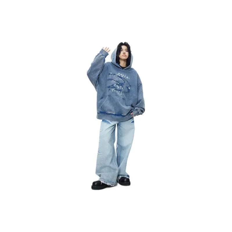 0 CROWORLD Sweatshirt Unisex Gray Blue-0