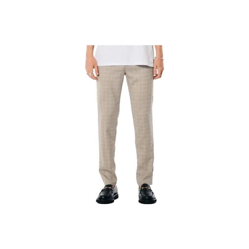 Hollister Casual Pants Men Brown Yellow-1