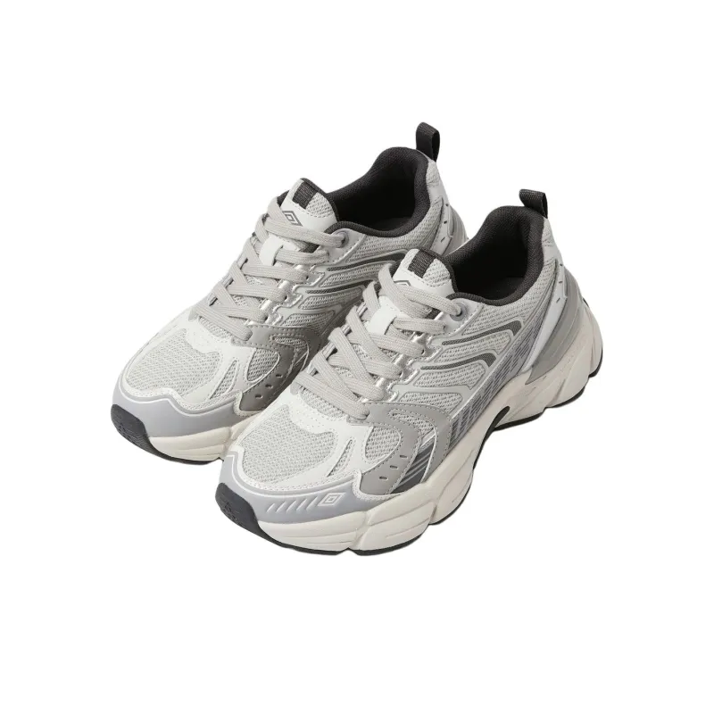 Umbro Anti Slip Wear Resistant Low Top Running Shoes Unisex White Gray-1