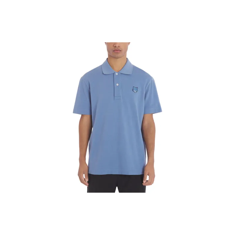 Maison Kitsune Bold Fox Head Patch Polo Shirt-3