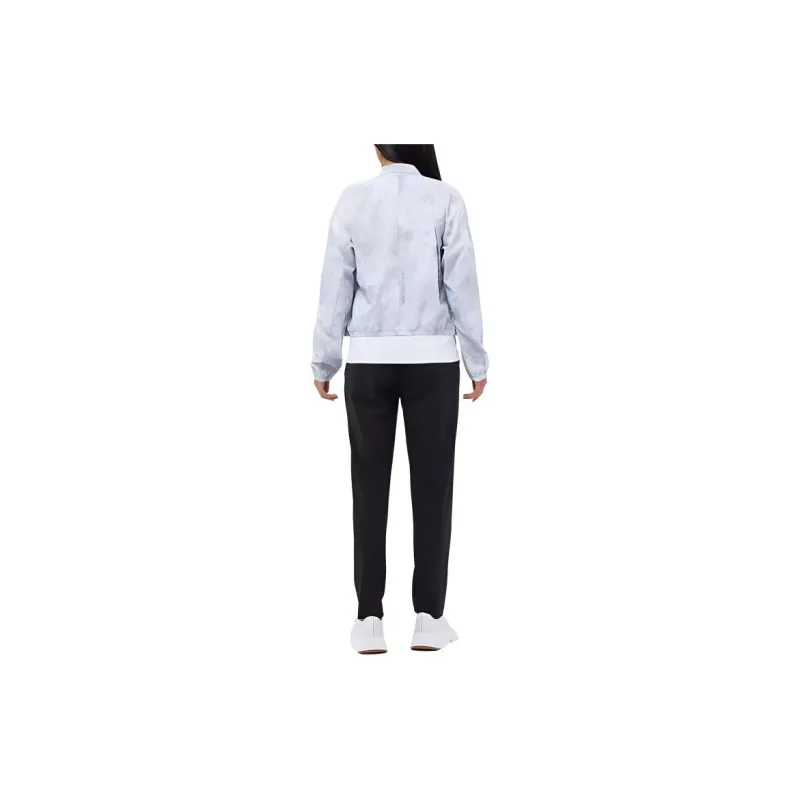Skechers Jackets Coats Women's Ink Wash White Base All Over Print-5