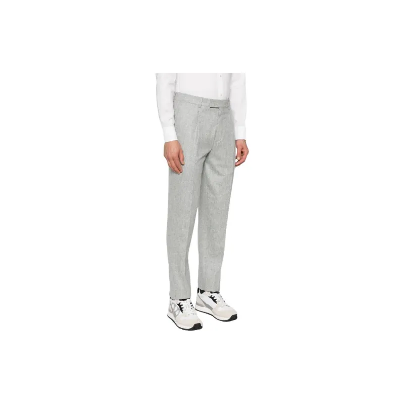 Ermenegildo Zegna Felted Tailored Wool Trousers-3
