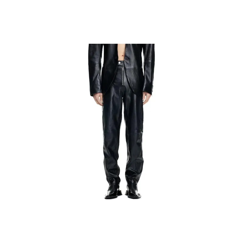 Mugler H&M Leather Biker Pants Mens-3