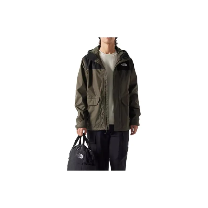 THE NORTH FACE City Outdoor Collection Hiking Water Resistant Windproof Breathable Windbreaker Jacket Unisex Green-1