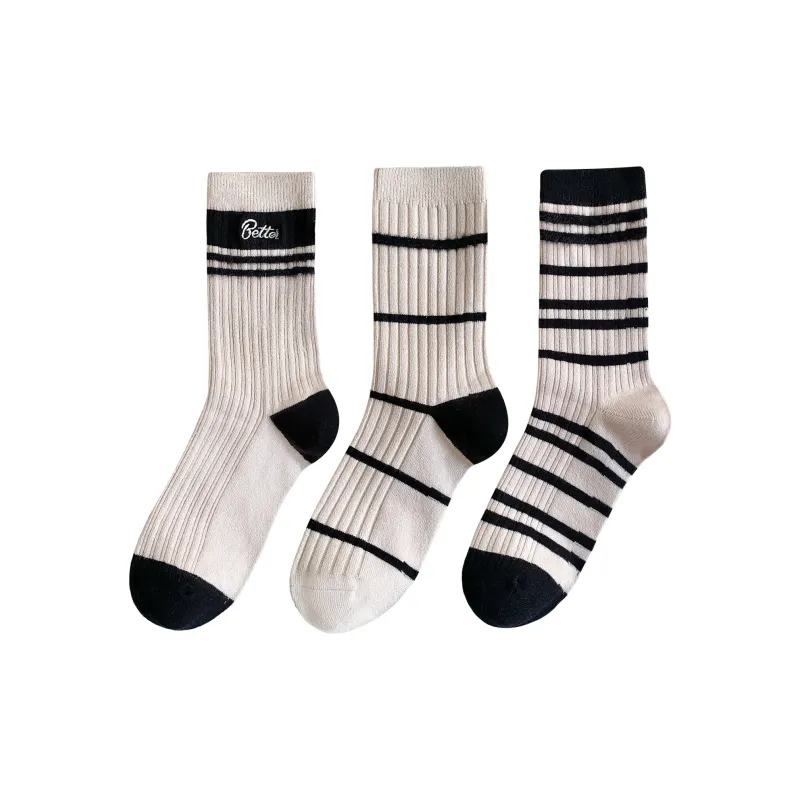 XXLLG Mid Calf Socks Women's 3 Pack-0