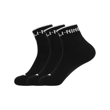 LiNing Ankle Socks Unisex 3 Pack Black