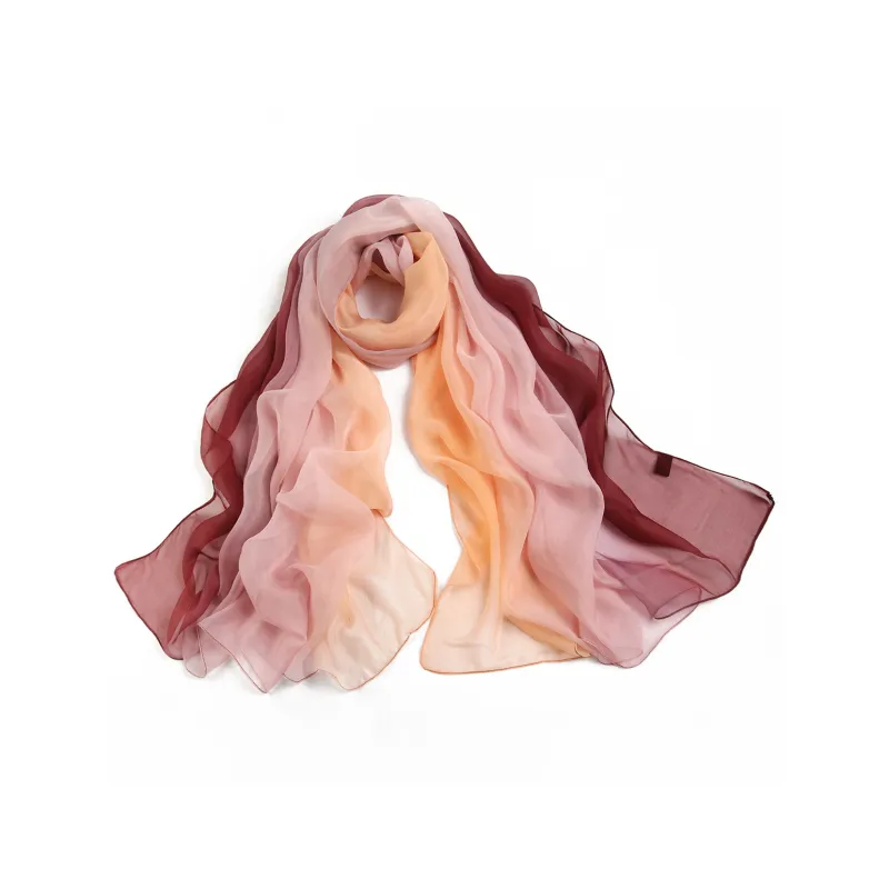 Shanghai Story 100% Mulberry Silk Silk Scarves Women's Dusty Pink Gradient Gift Box Set-28