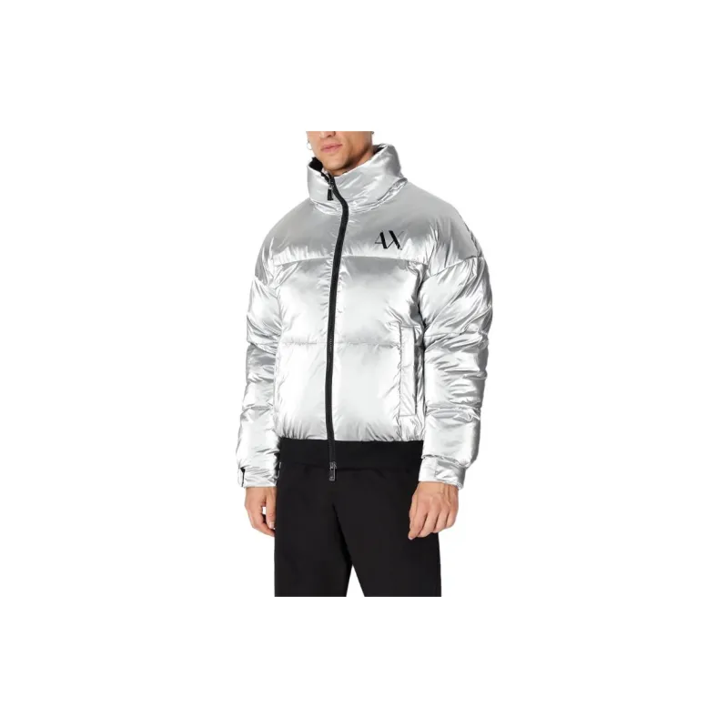 ARMANI EXCHANGE Puffer Jacket Men's Silver-4