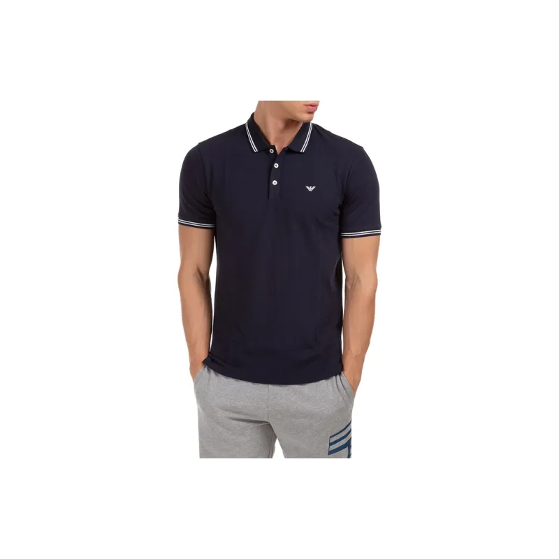 EMPORIO ARMANI Polo Shirts Men Navy Blue-3