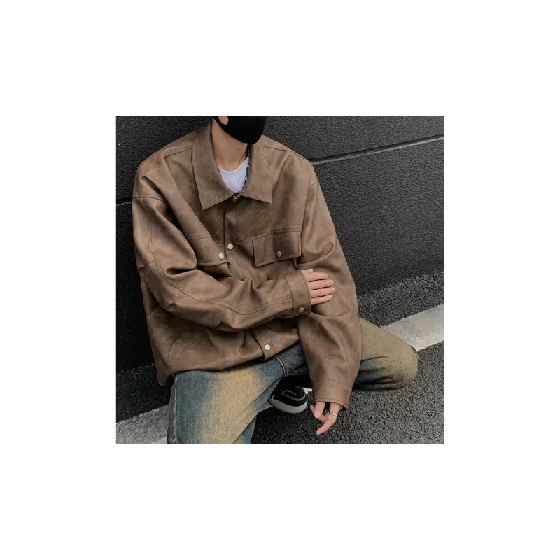 FOR FEAR THAT Leather Jacket Unisex-5
