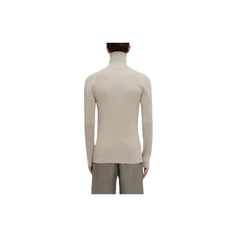 Ferragamo Logo embroidered Linen Zip Cardigan-3