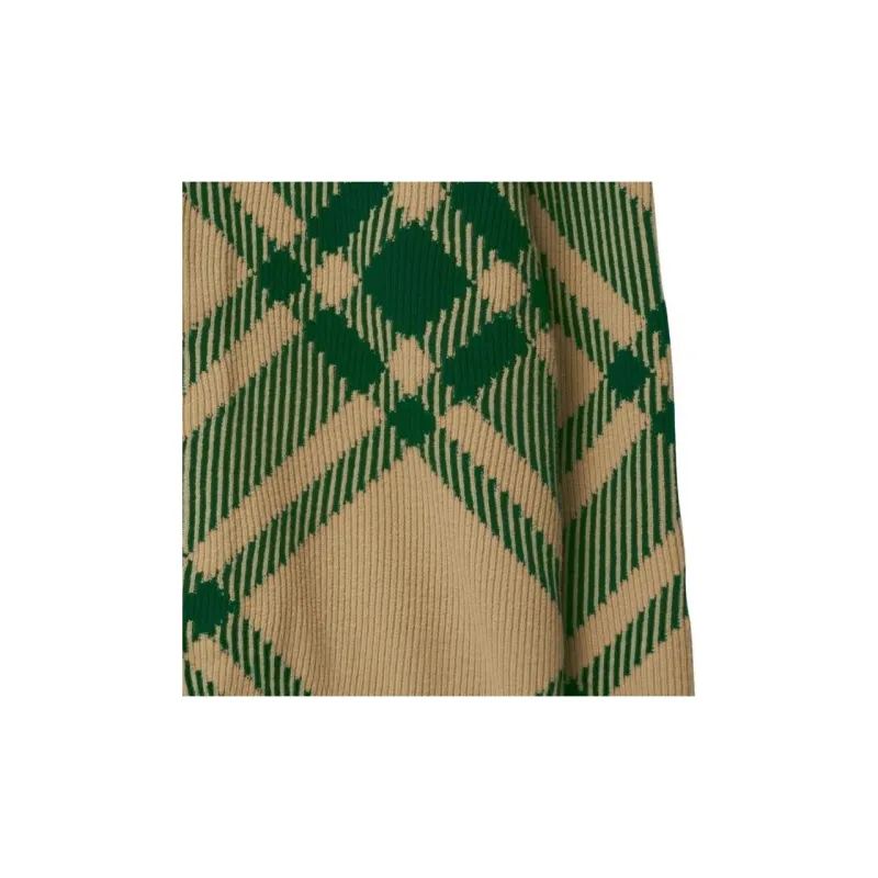 Burberry Check pattern Intarsia knit Cardigan-5