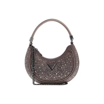GUESS Microfiber Vagabond Bag Shoulder Bag Crossbody Bag Handbag Small Size Women's Metallic