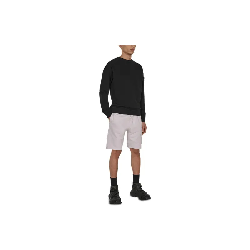STONE ISLAND 64651 Cotton Fleece Garment Dyed Shorts-3
