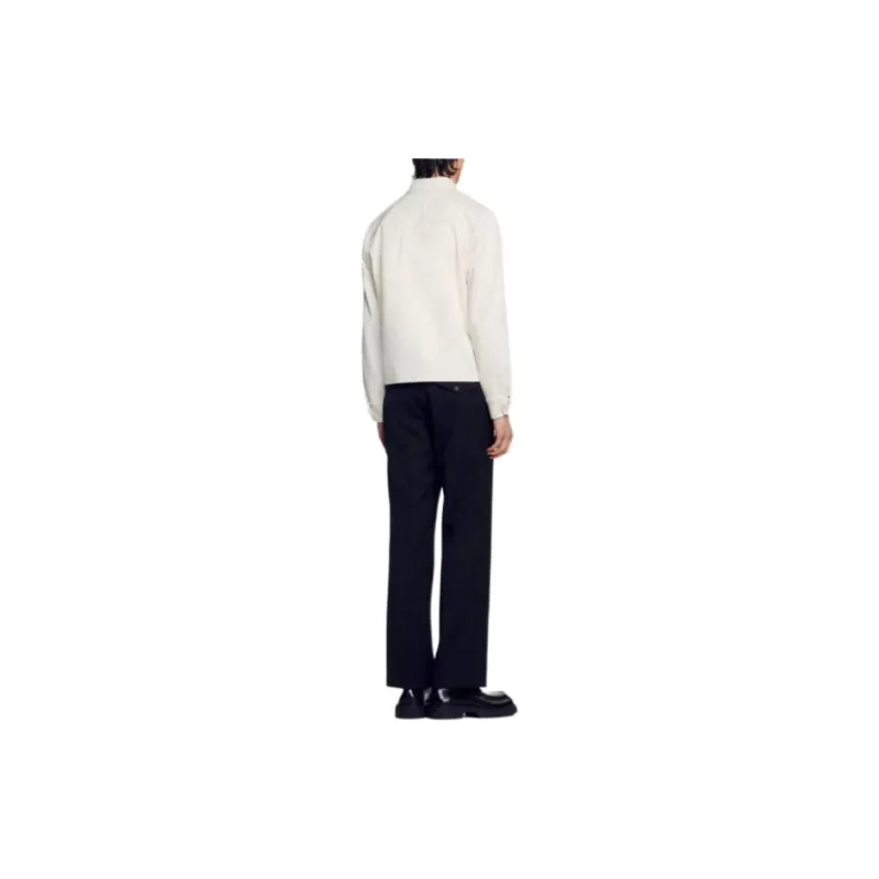 Sandro Cotton Jacket Jackets & Coats Men's White-2