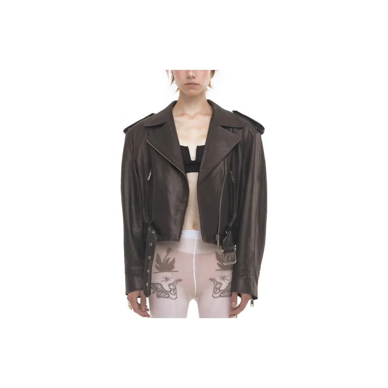 OSOI Leather Jacket Unisex Black-3