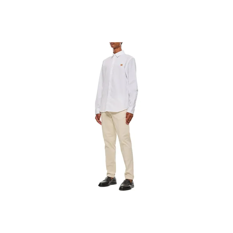 Maison Kitsuné Fox Head Patch Long Sleeved Shirt-2